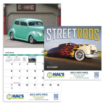 Street Rods Appointment Wall Calendar - Stapled